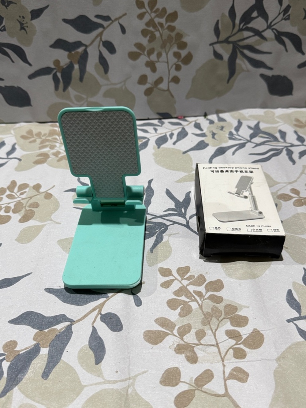 Adjustable Foldable Phone Stand in Mint - Picture 3 of 4